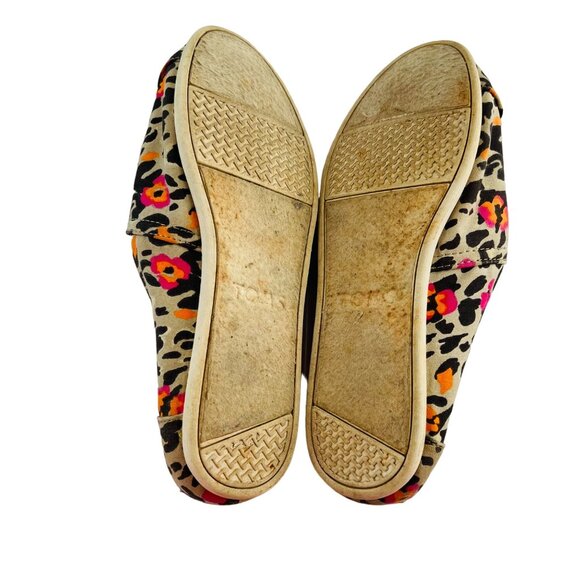 TOMS Women's Leopard Print Canvas Slip On Shoes size 8 Flats - Picture 5 of 5